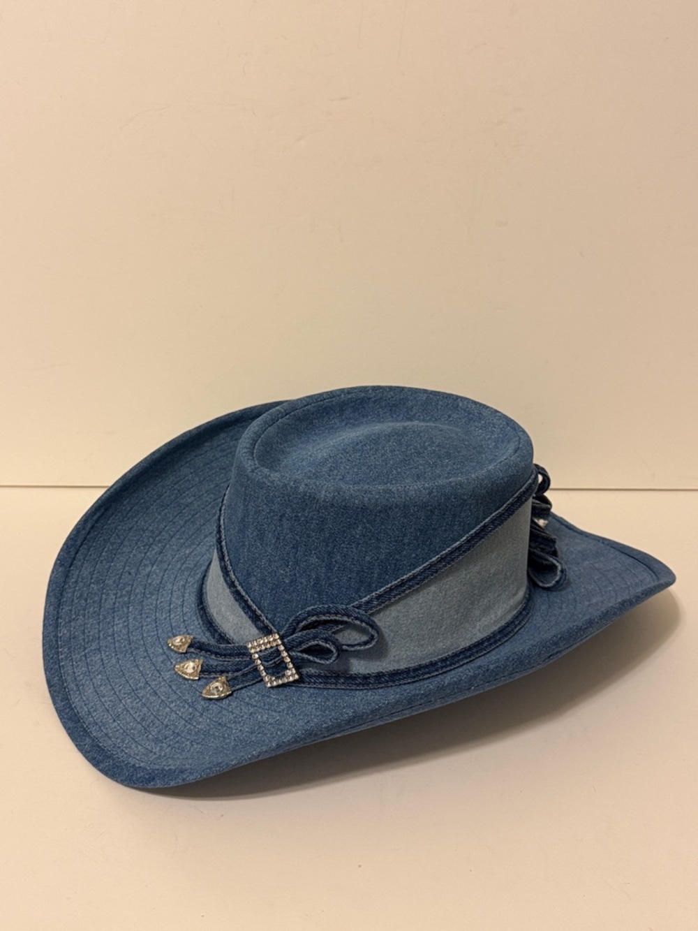 Simply Barbara Denim Cowgirl Hat Rhinestones